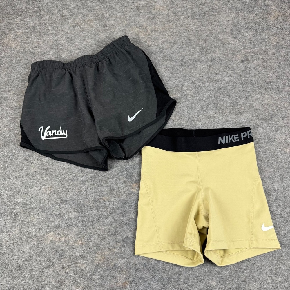 Nike Pro Dri Fit Vanderbilt Commodores Team Shorts Running Vandy Womens XS